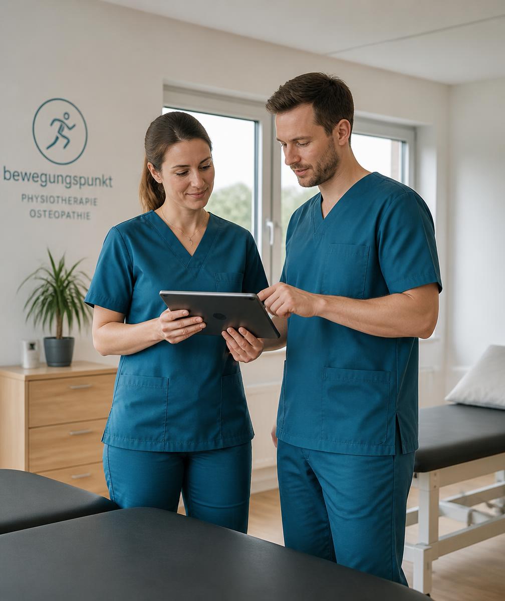 Team einer Therapiepraxis im Gespräch